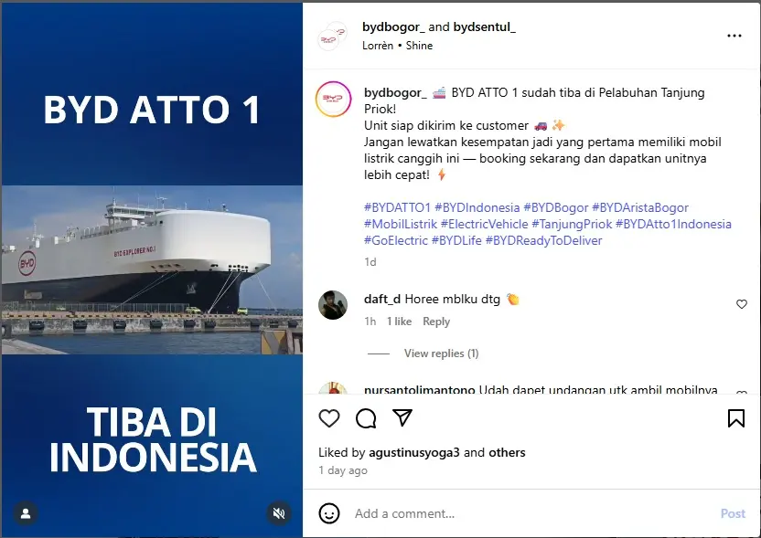 Byd Atto 1 Tiba Di Indonesia