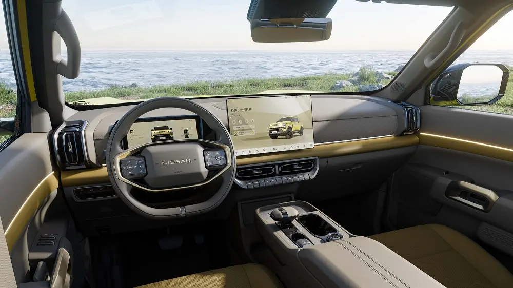 Interior Nissan Frontier Hybrid 2025