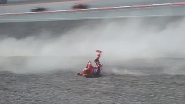 Marc Marquez Dipastikan Cedera Bahu Usai Terjatuh di MotoGP Mandalika 2025