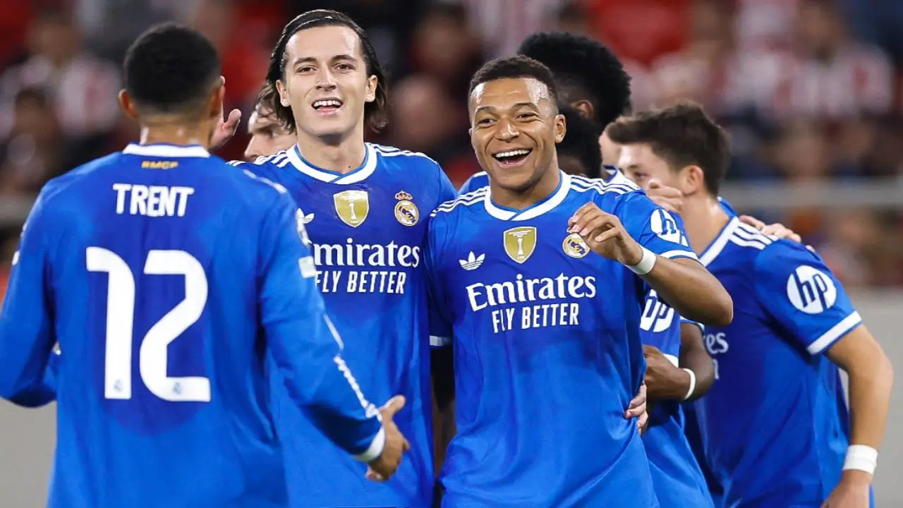 Quattrick Mbappe Antar Real Madrid Kalahkan Olympiakos 4 3 Di Liga Champions