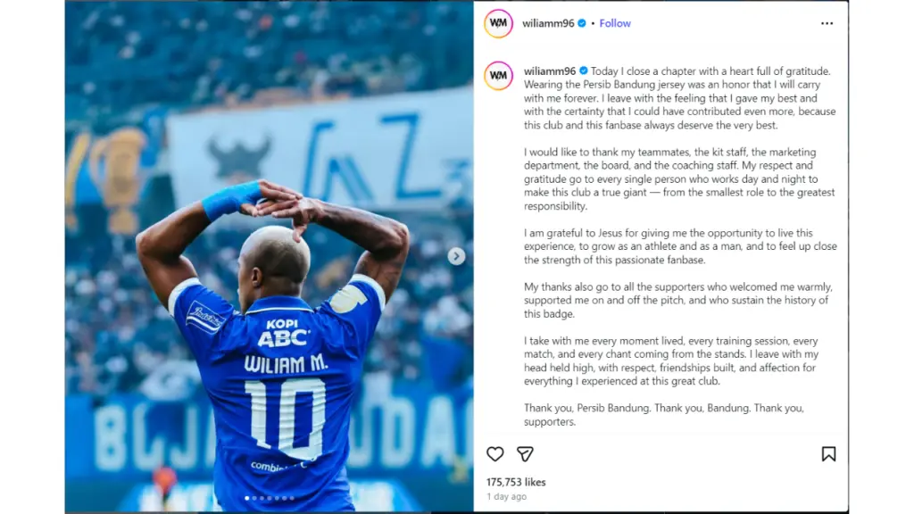 Wiliam Marcilio Pamit dari Persib, Joey Pelupessy Disebut Calon Pengganti Kuat